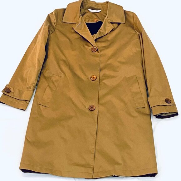 Bill Blass women's vintage coat Size 8 gold raincoat car coat classic